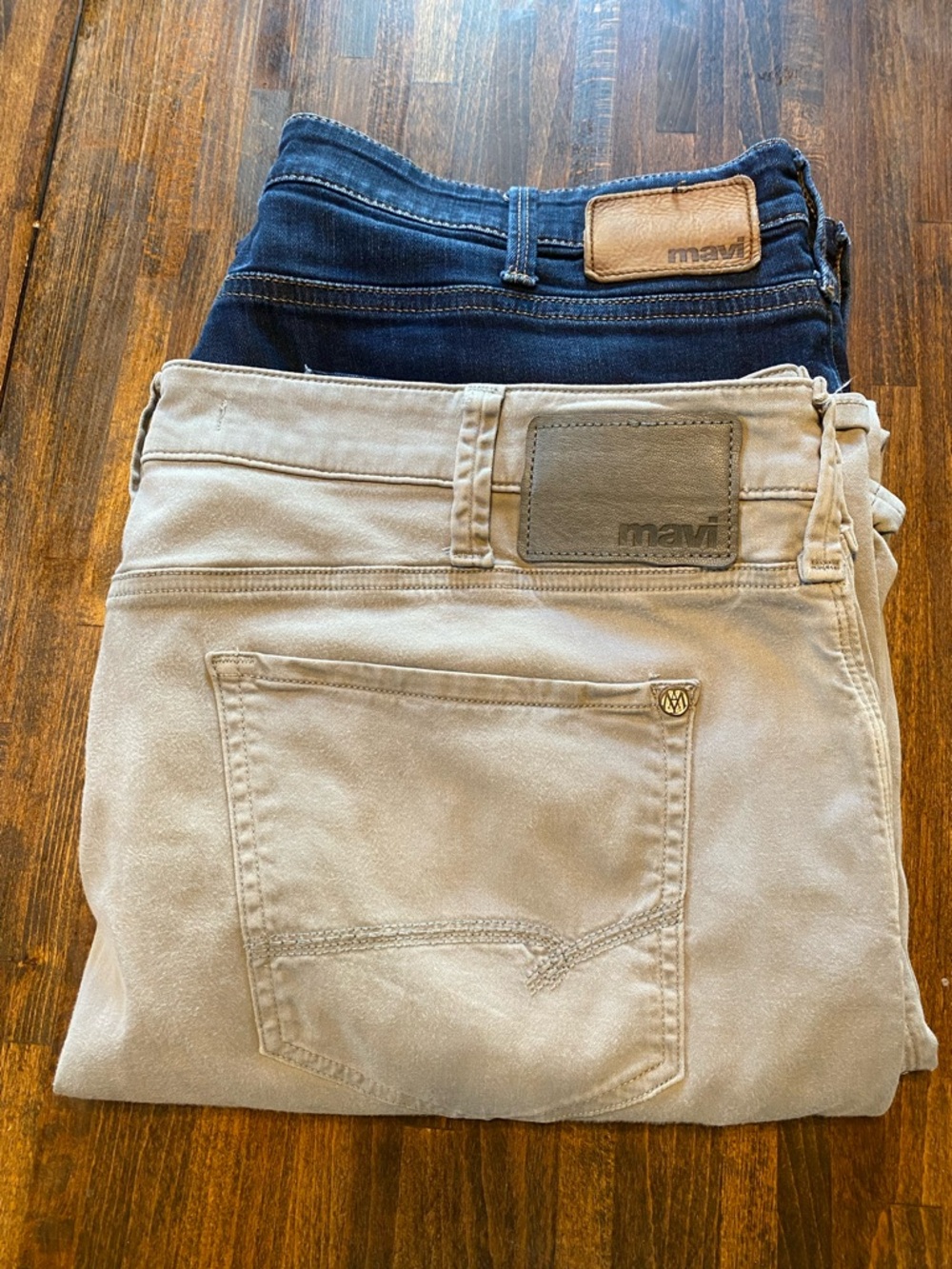 Mavi Jeans Matt Relaxed Straight Leg Denim Men's 38x32 Blue Gray Lot of 2 *FLAW*